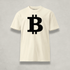 Front of the Womens Premium Bitcoin T-Shirt from The B Collection by Nikki Nakamoto Front view in cream and black