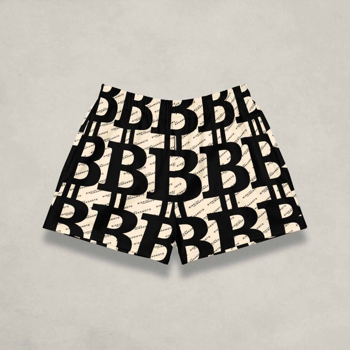 front of the Womens Bitcoin Shorts from The B Collection by Nikki Nakamoto | The Orange Habit