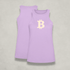Womens Bitcoin B Purple Racerback Tank Top by Nikki Nakamoto Front and Back view