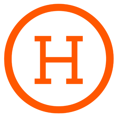 Orange H inside of an Orange O representing The Orange Habit Bitcoin Clothing Store logo homepage