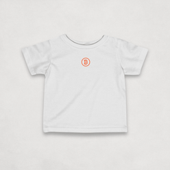 White Bitcoin Tee for Infants from the Branded Collection by lil'B