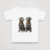 White Bitcoin Tee for Infants from the Hodl Dog Weimaraner Collection by lil'B