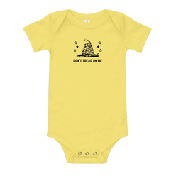 Yellow Don't Tread On Me Bitcoin Onesie for Infants by lil'B
