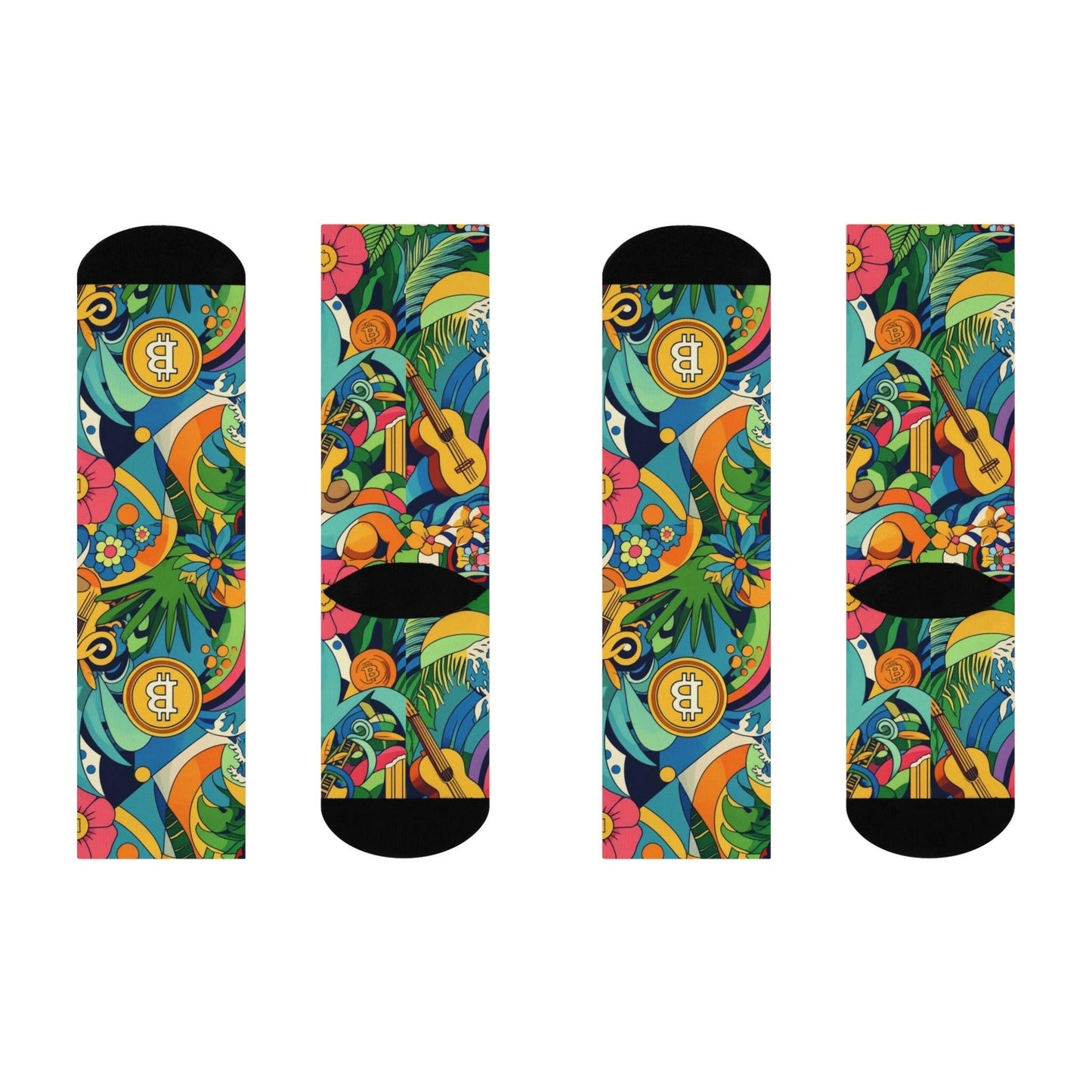 Bitcoin Socks / ALOHA SATOSHI - SVRN_T - The Orange Habit