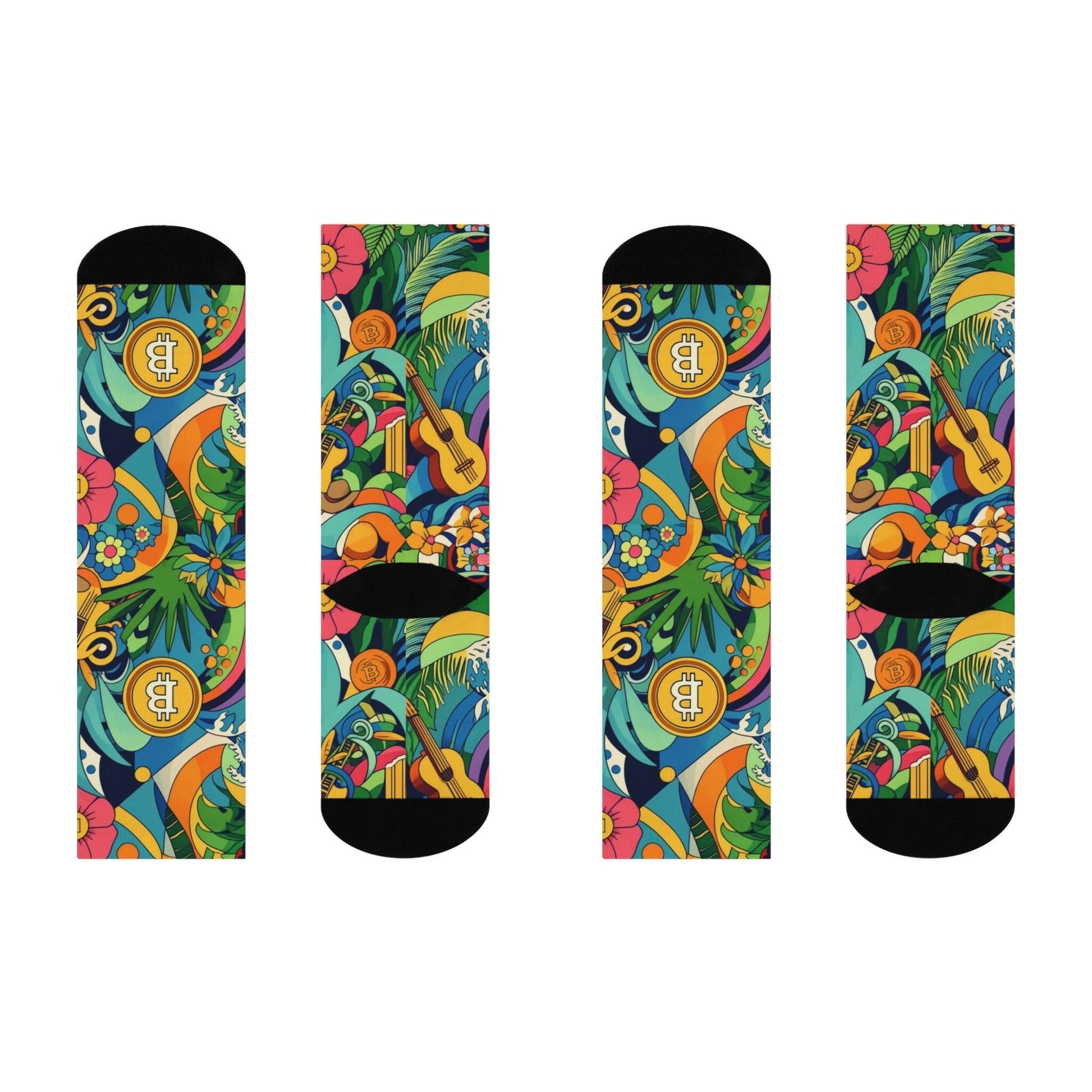 Bitcoin Socks / ALOHA SATOSHI - SVRN_T - The Orange Habit