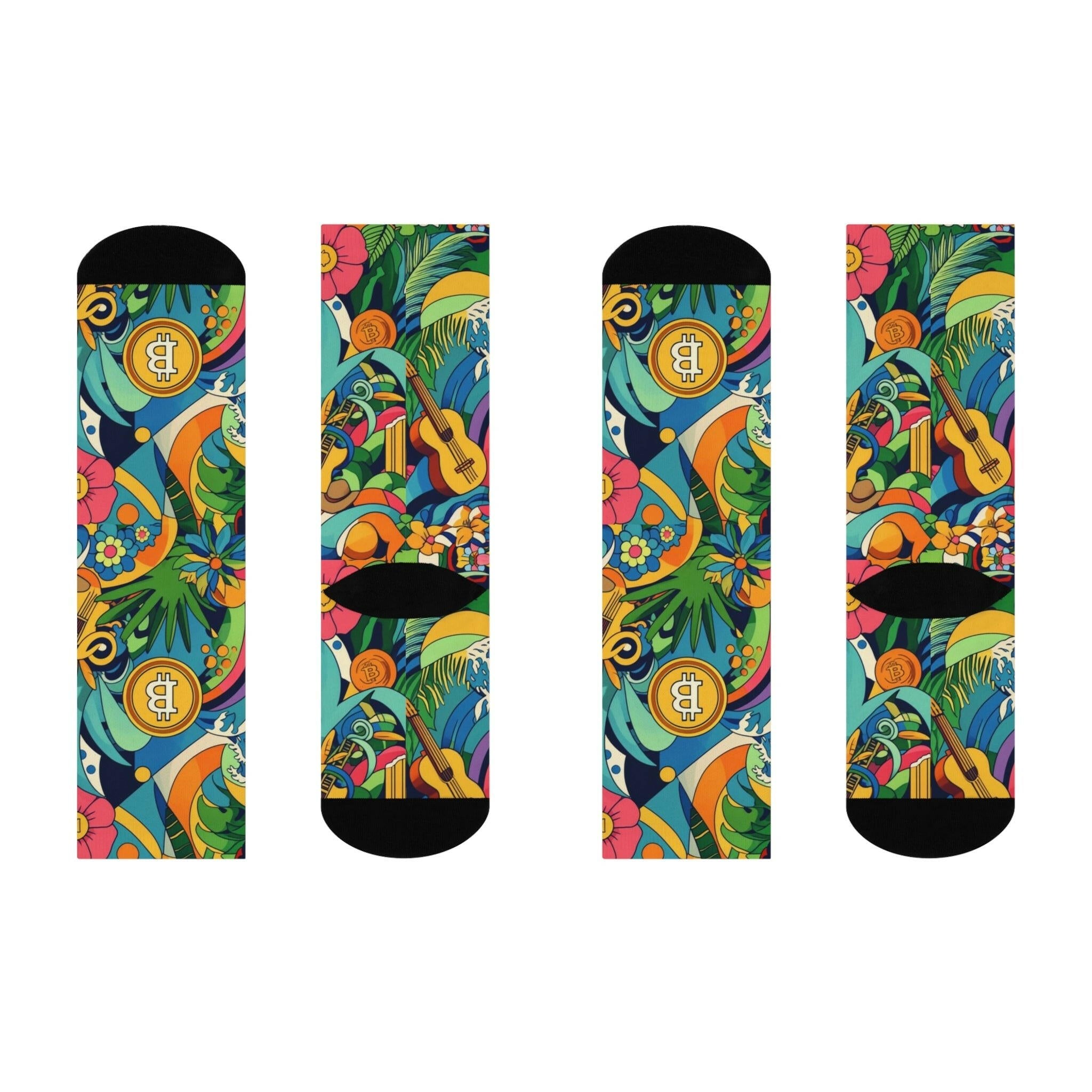 Bitcoin Socks / ALOHA SATOSHI - SVRN_T - The Orange Habit