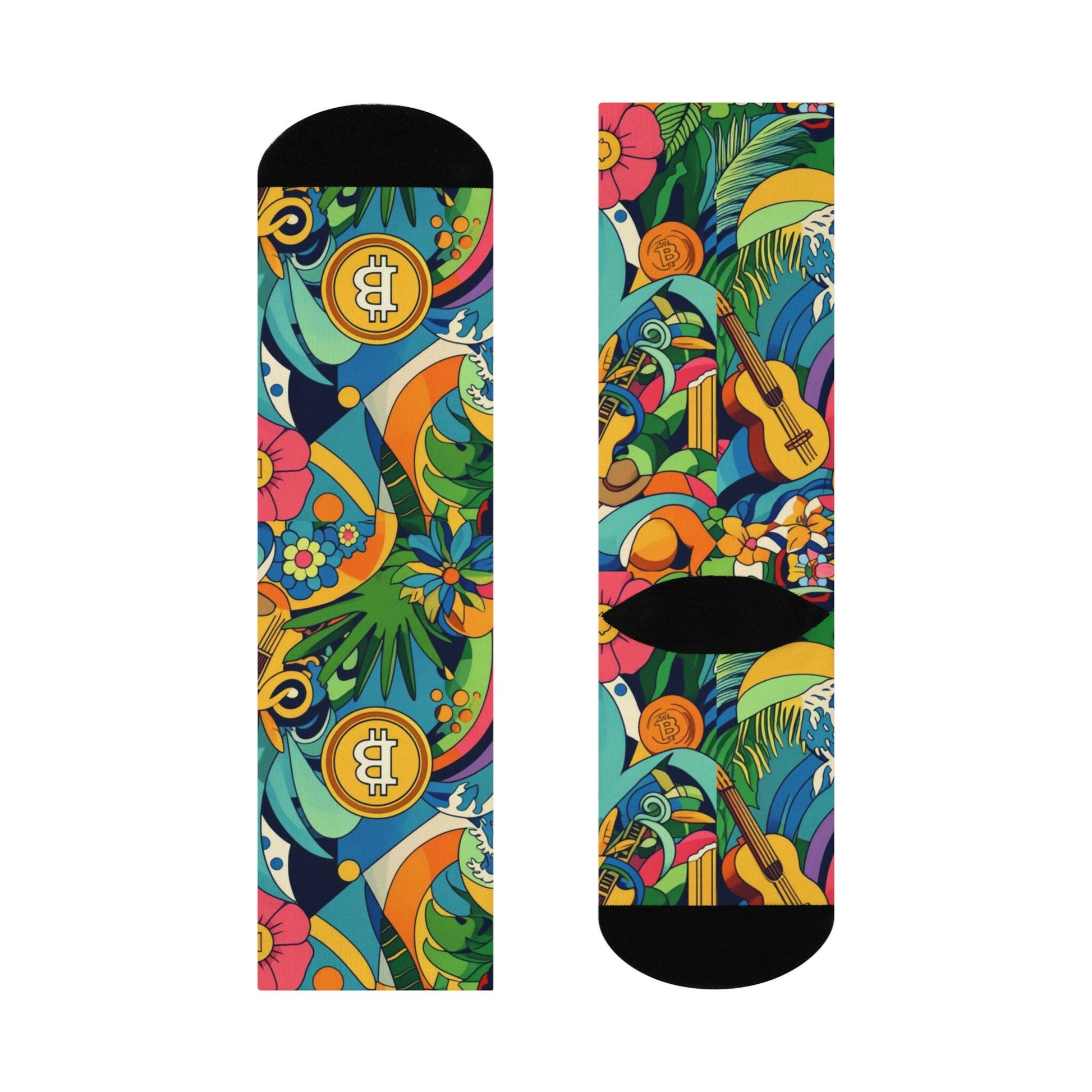 Bitcoin Socks / ALOHA SATOSHI - SVRN_T - The Orange Habit
