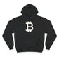 (Black) hoodie with Bitcoin symbol on a white background