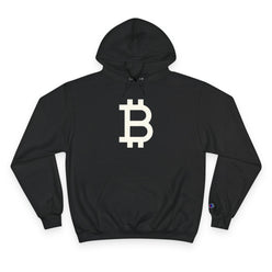 (Black) hoodie with Bitcoin symbol on a white background