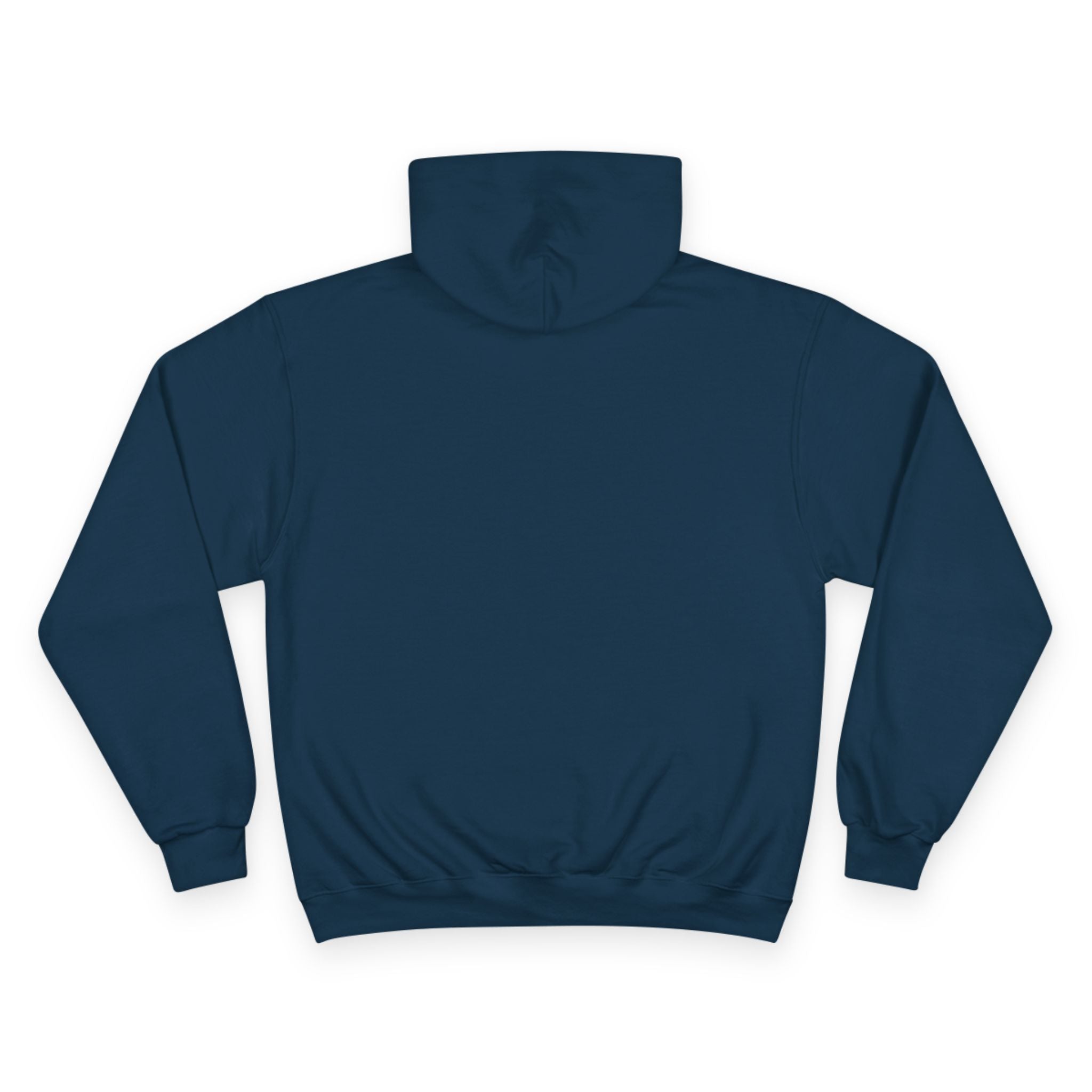 (Navy) blue hoodie on a white background