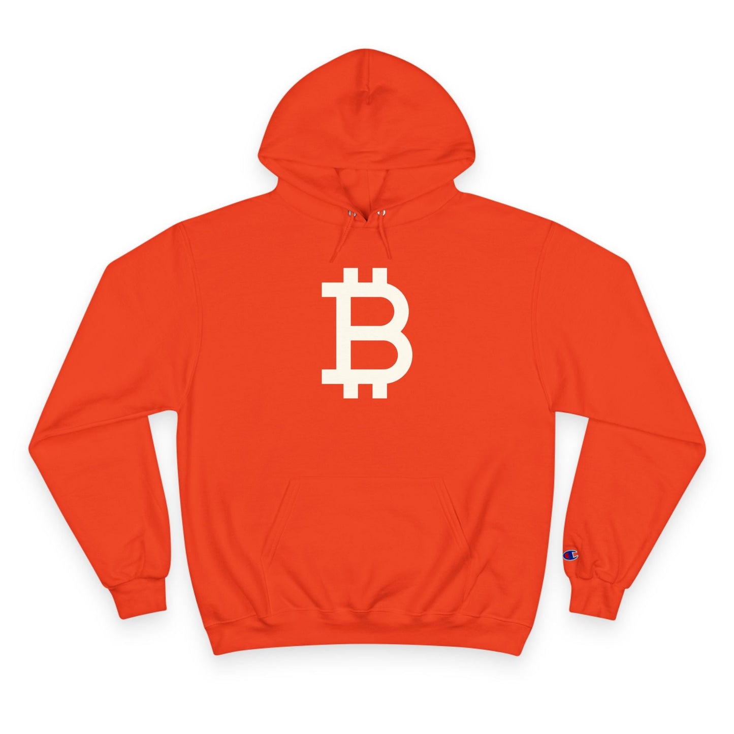 Orange Bitcoin B Champion Hoodie by The Orange Habit at SVRN Society