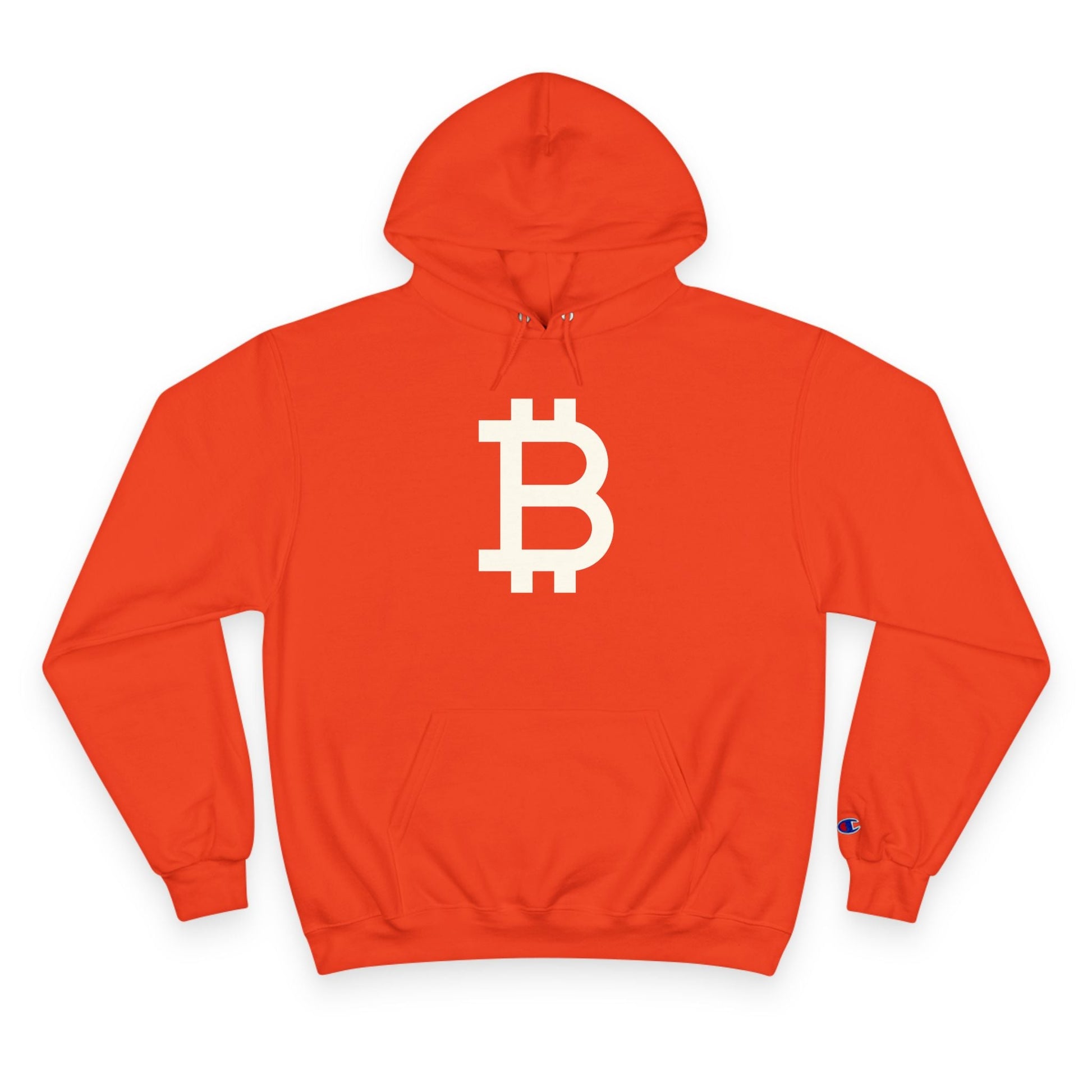 Orange Bitcoin B Champion Hoodie by The Orange Habit at SVRN Society