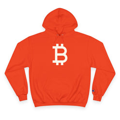 Orange Bitcoin B Champion Hoodie by The Orange Habit at SVRN Society