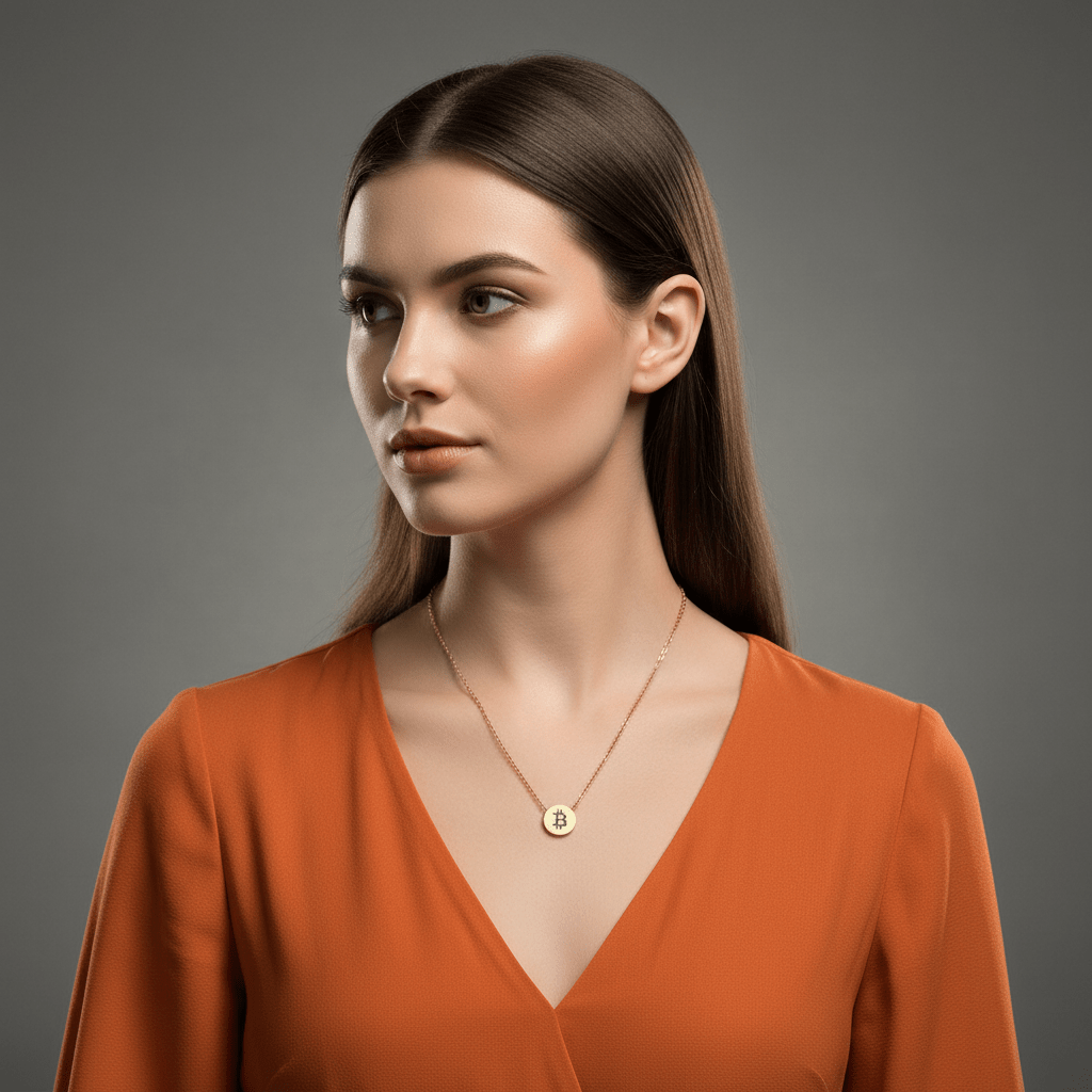 Bitcoin B: Mini Circle Necklace - SVRN Society