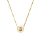 Gold Bitcoin B necklace by The Orange Habit