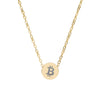 Gold Bitcoin B necklace by The Orange Habit