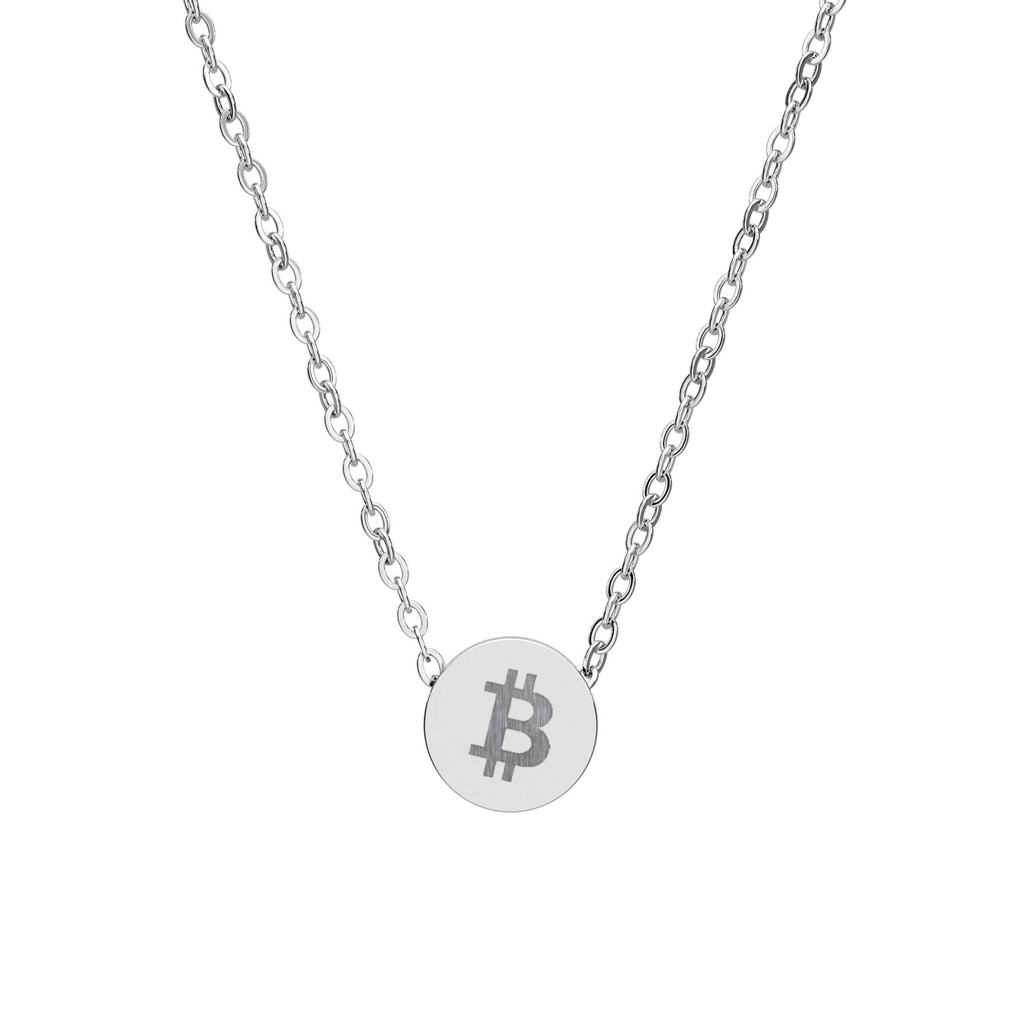 Bitcoin B: Mini Circle Necklace