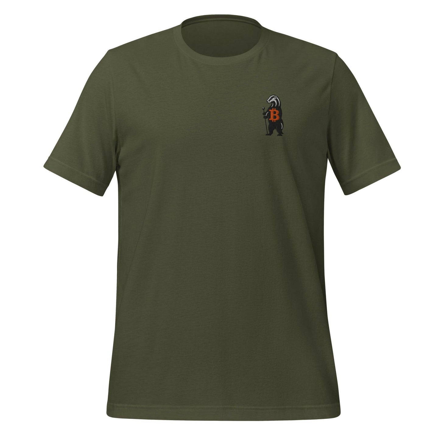 Honey Badger Orange B Embroidered Bitcoin T-Shirt at SVRN Society