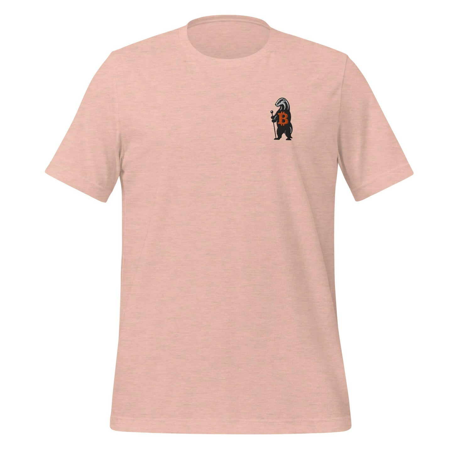 Honey Badger Orange B Embroidered Bitcoin T-Shirt at SVRN Society