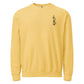 Comfort colors yellow Bitcoin Notepad sweatshirt on white background