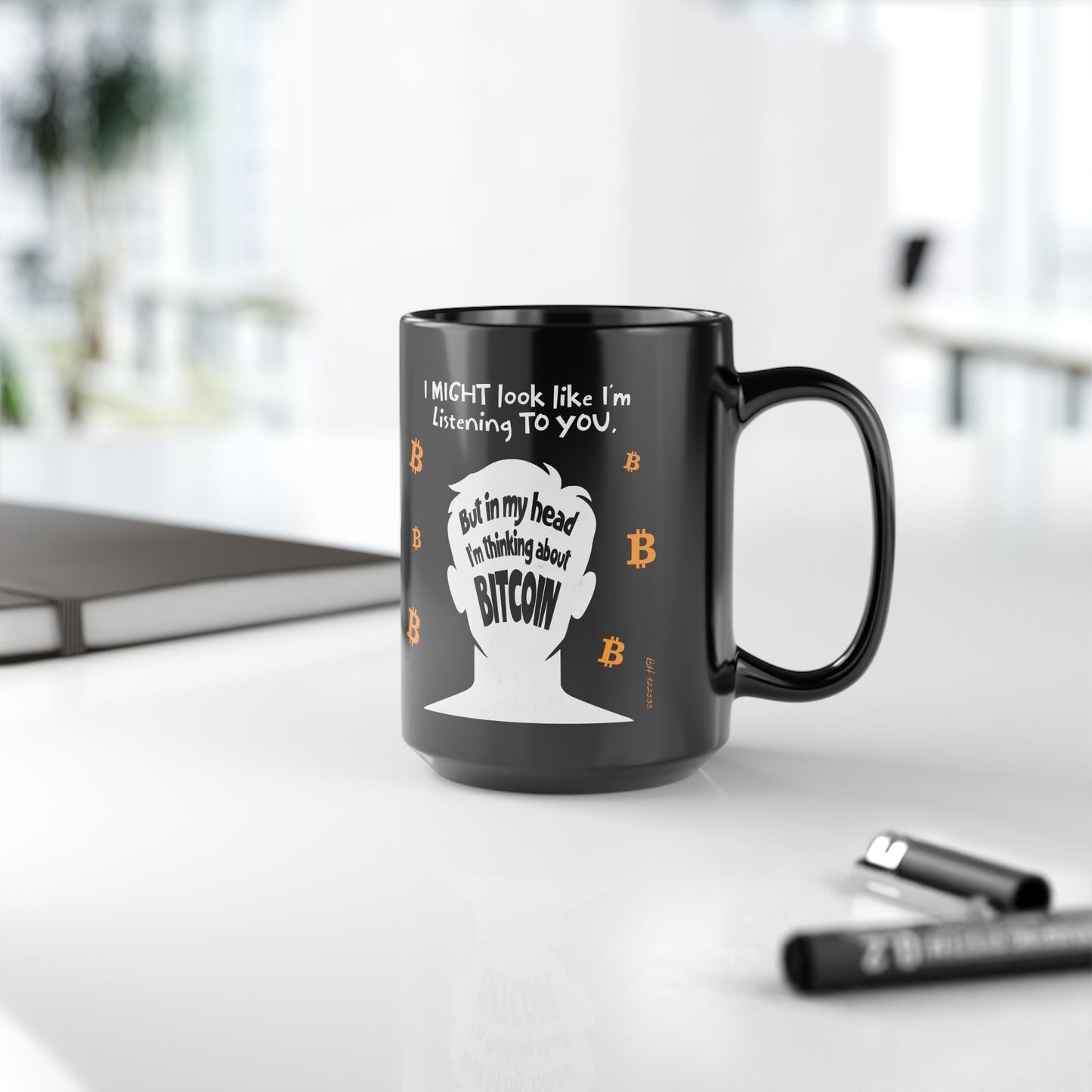 Bitcoin On The Brain: Coffee Mug