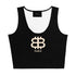 Black tank top with a bitcoin paris logo on a white background - SVRN Society