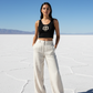 BITCOIN PARIS - Schwarzes Bitcoin-Crop-Top