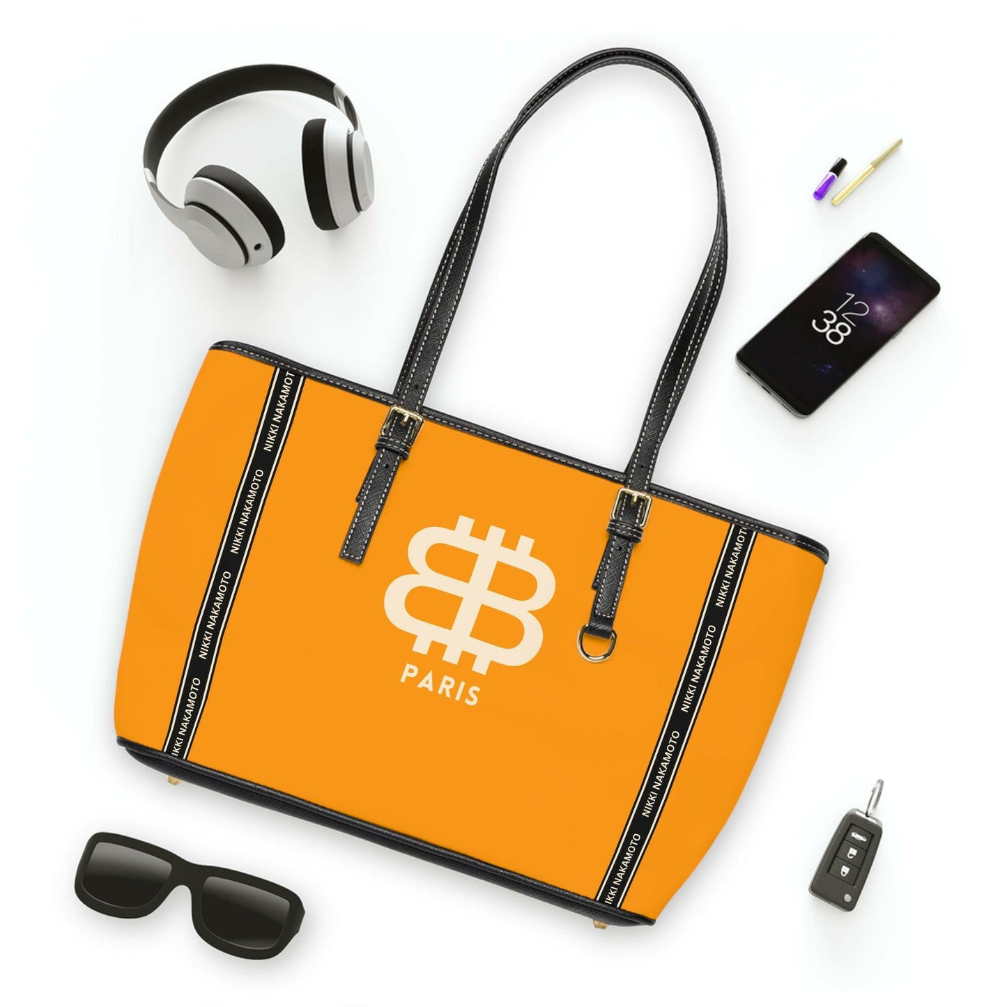 BITCOIN PARIS / Orange Purse - Nikki Nakamoto Bags - The Orange Habit