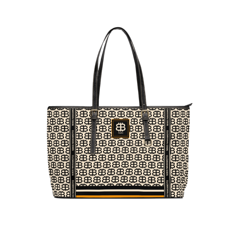 BITCOIN PARIS / Purse in Cream/Black - Nikki Nakamoto Bags - The Orange Habit