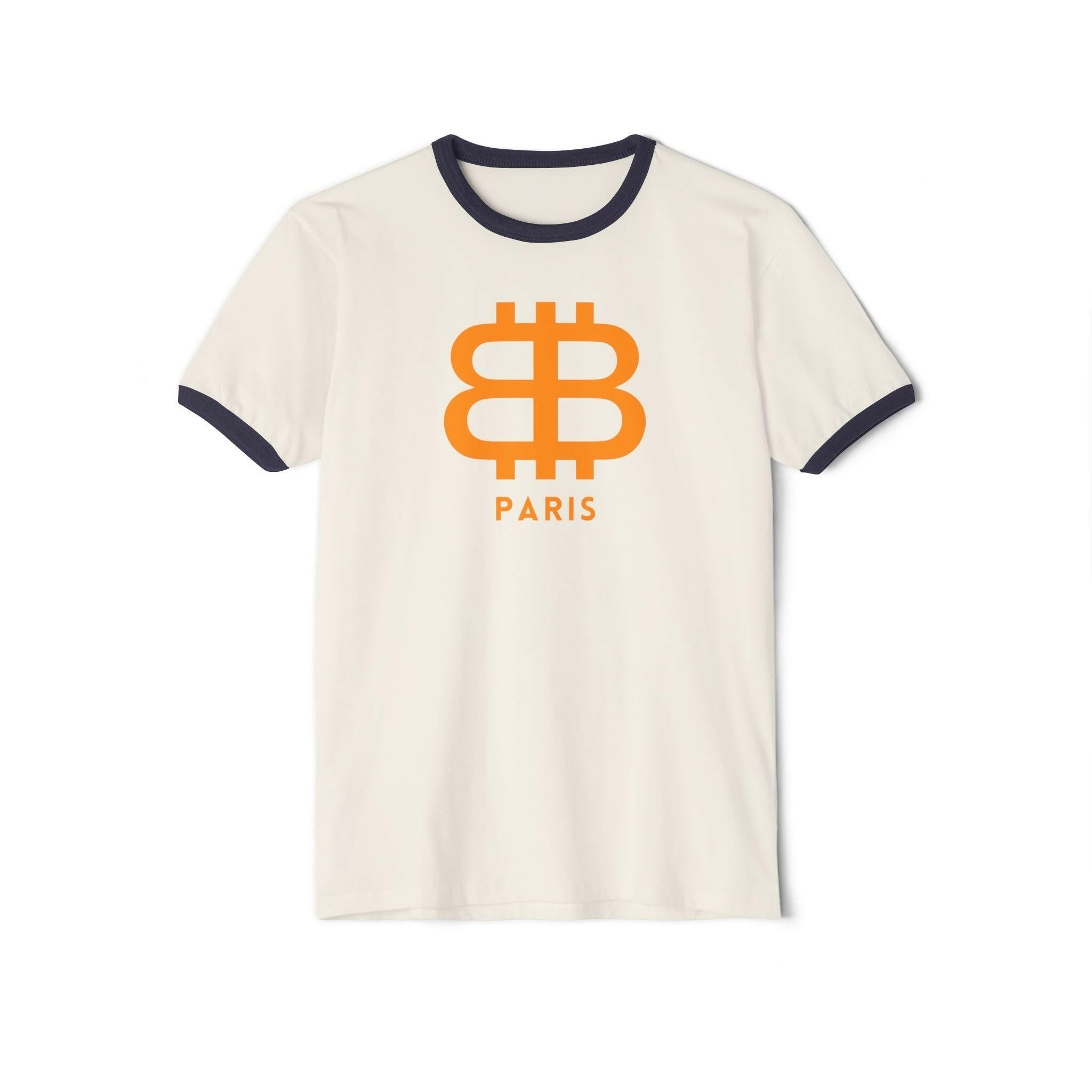 BITCOIN PARIS Ringer T-Shirt - SVRN_T - The Orange Habit