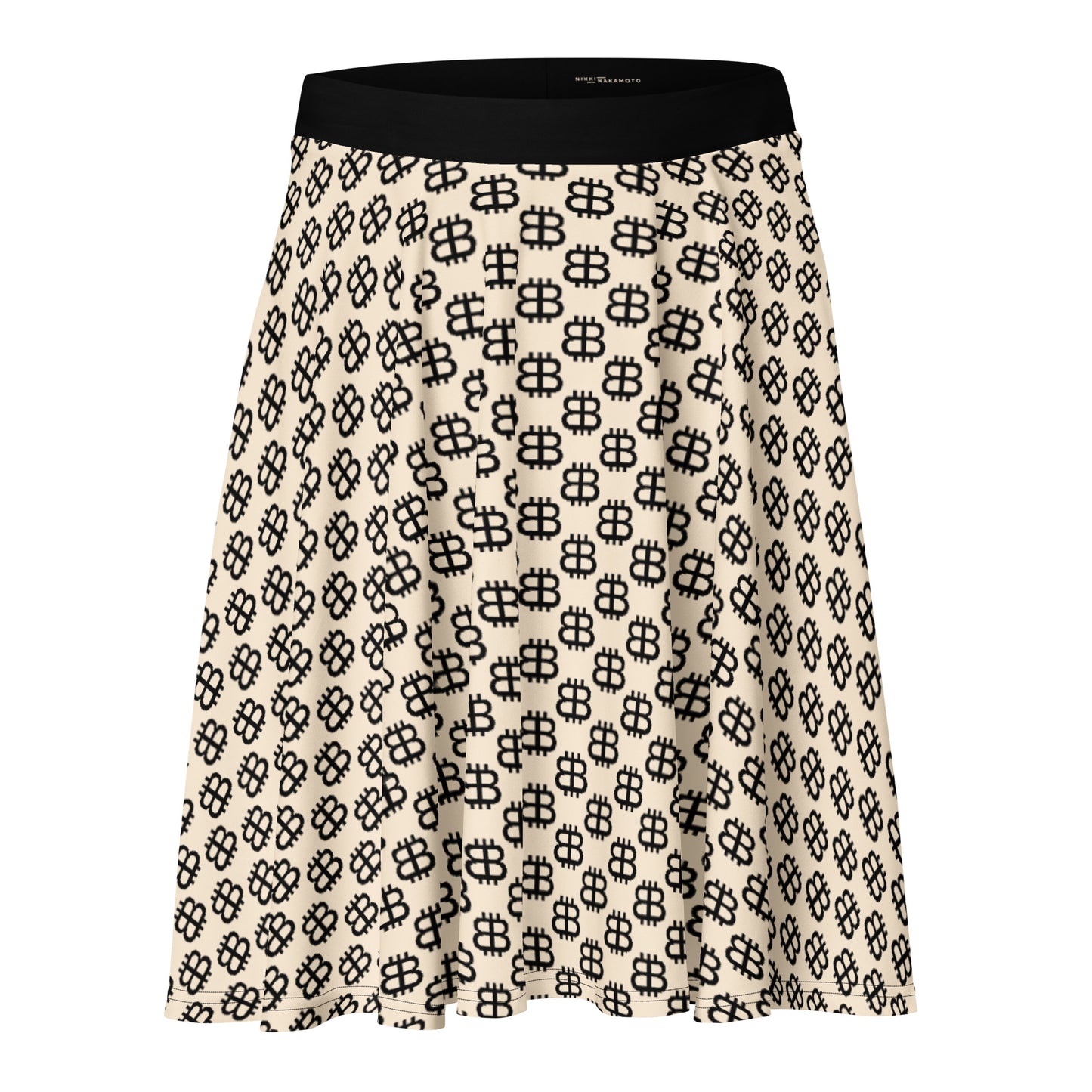 Skirt with a bitcoin paris pattern on a white background - SVRN Society