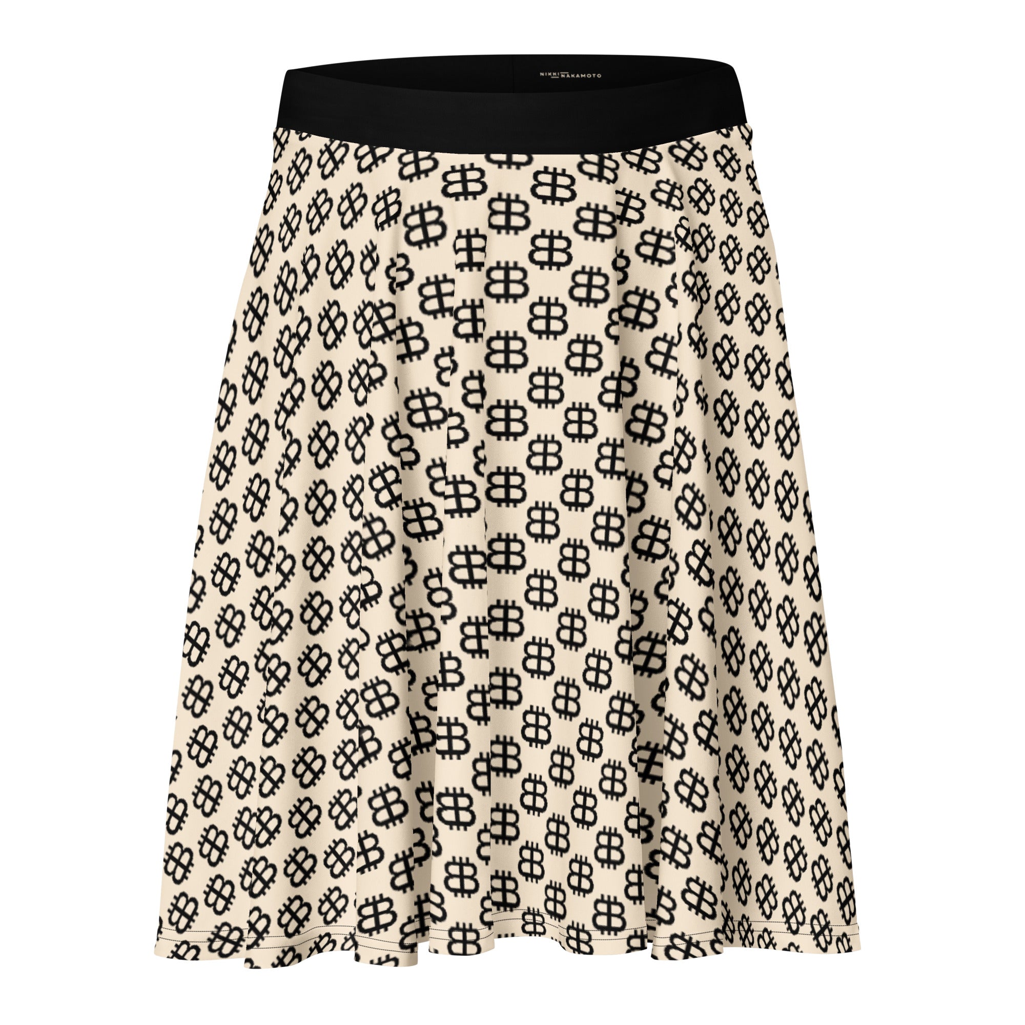 Skirt with a bitcoin paris pattern on a white background - SVRN Society