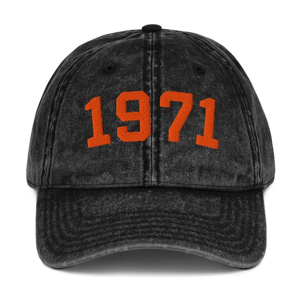 1971 (vintage-black) Vintage Bitcoin Hat by The Orange Habit at SVRN Society