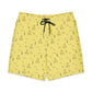 buy bitcoin themed men's board shorts on a white background