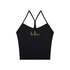 Black buy bitcoin sports bra with &