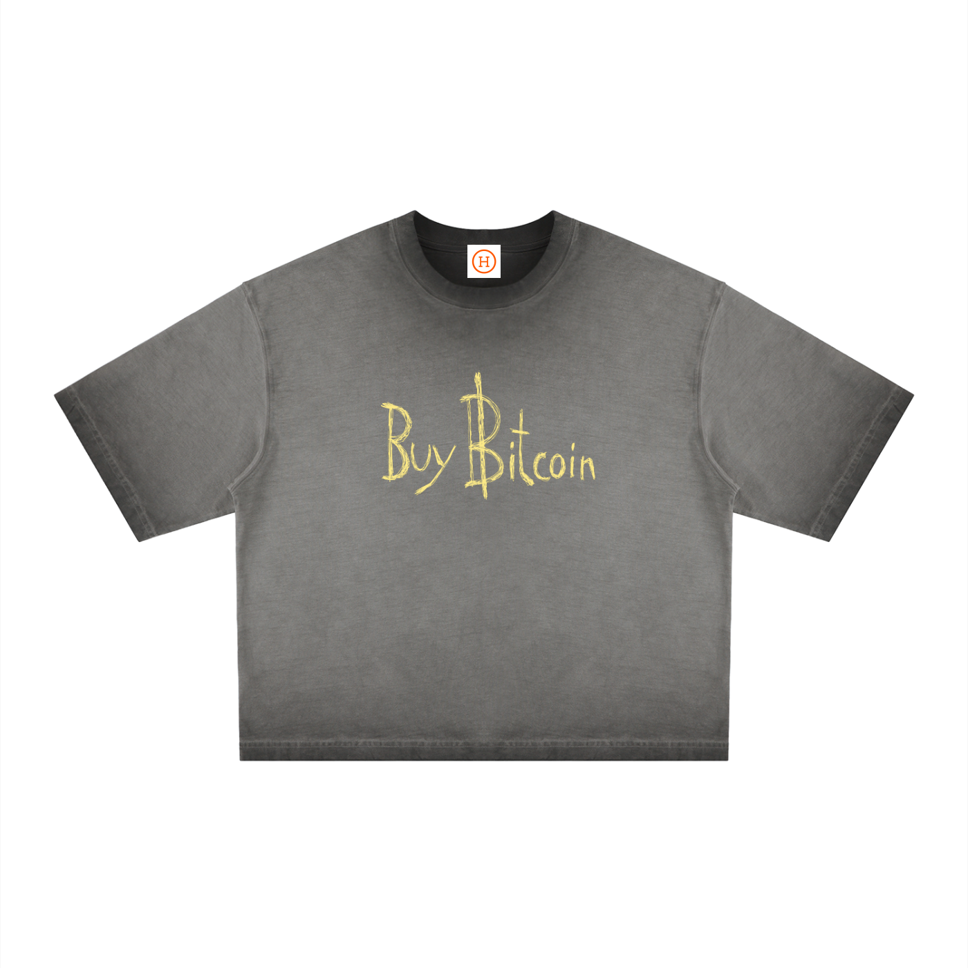 Comprar Bitcoin: camiseta holgada teñida a la inversa V1a