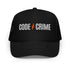 Black trucker hat with &