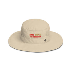 Beige make orwell fiction again columbia booney hat on a white background - SVRN Society