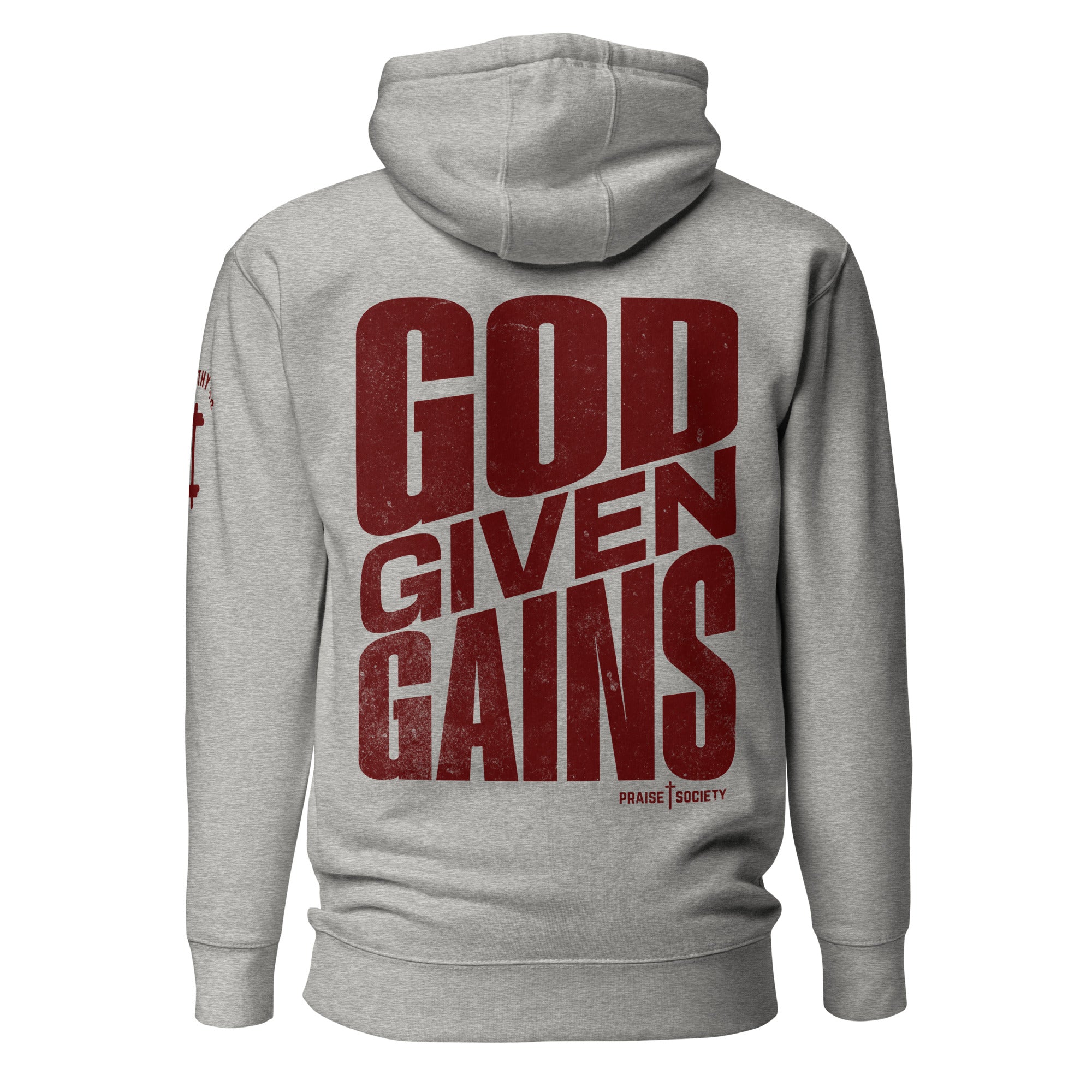 God given gains grey christian sweatshirt