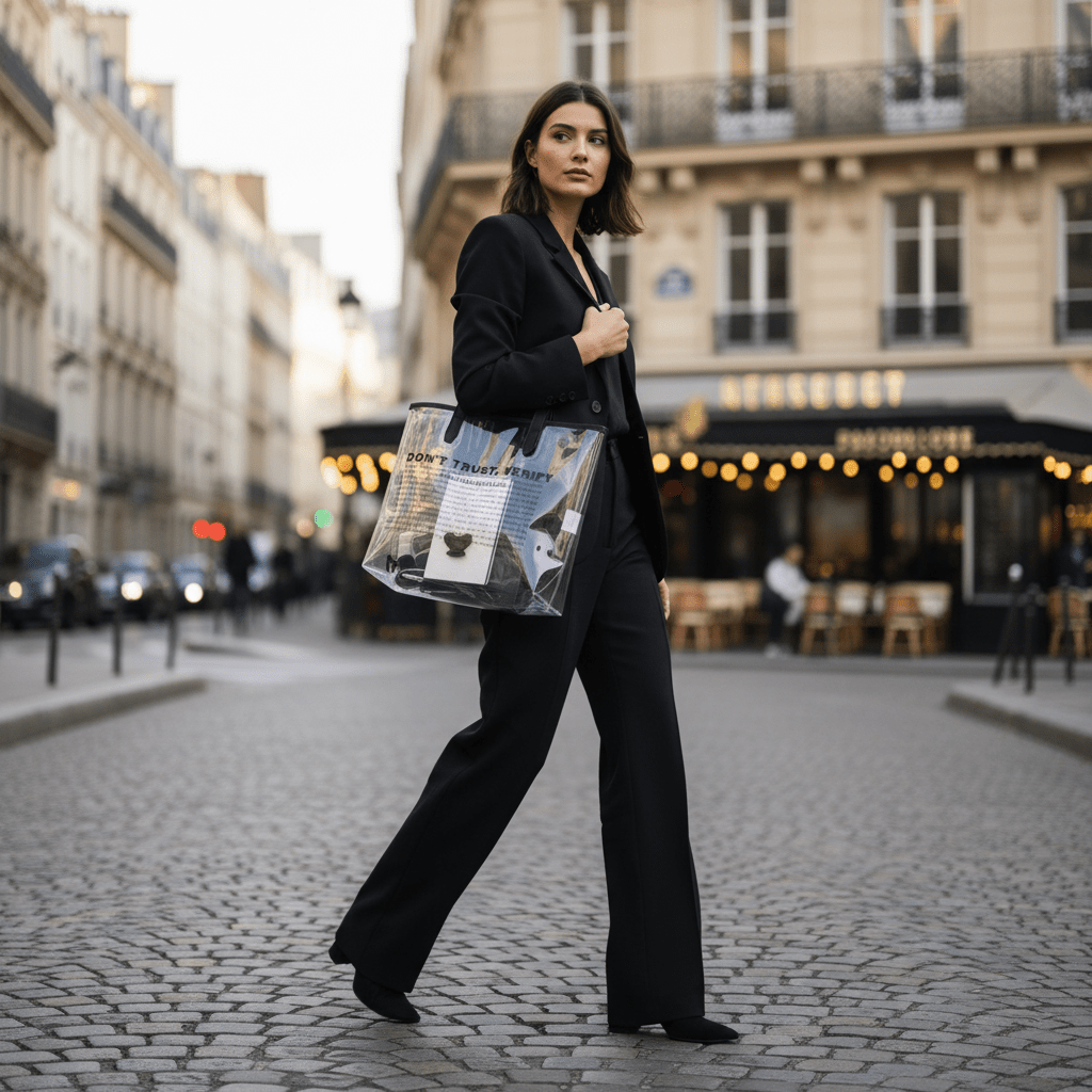 Don't Trust, Verify | Clear Bitcoin Tote - SVRN Society