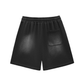 Bitcoin Notepad: Sun Fade Raw Edge Cotton Shorts