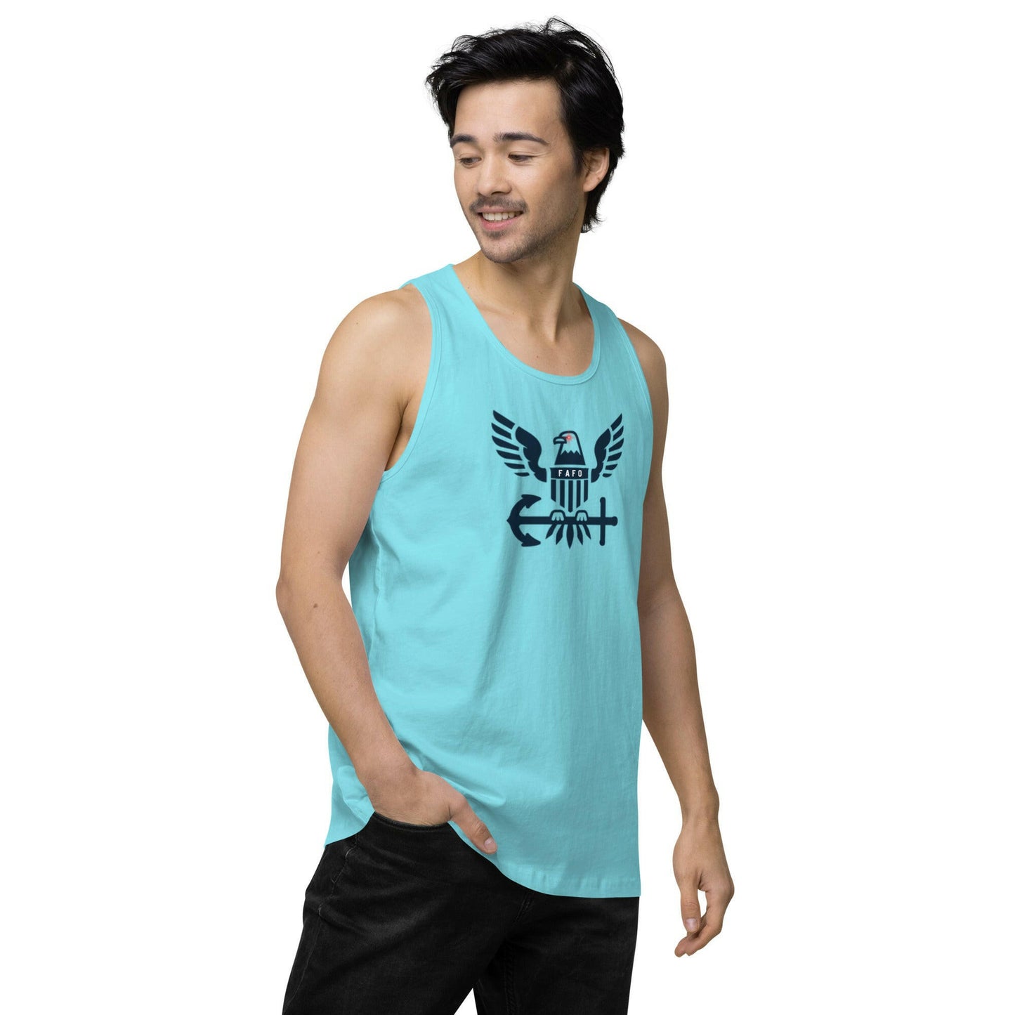 FAFO / Mens Bitcoin Tank Top - SVRN_T - The Orange Habit