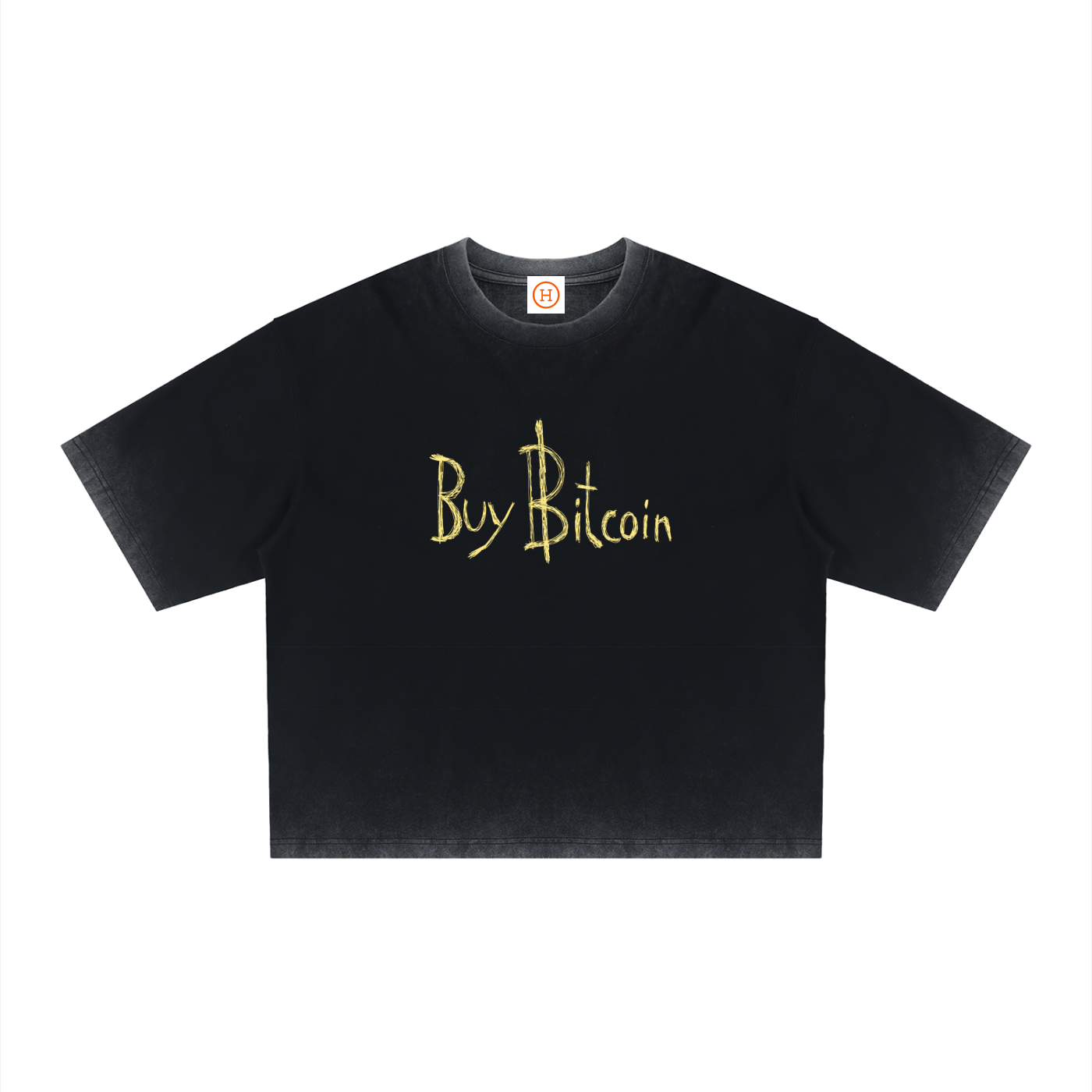 Comprar Bitcoin: camiseta holgada teñida a la inversa V1a