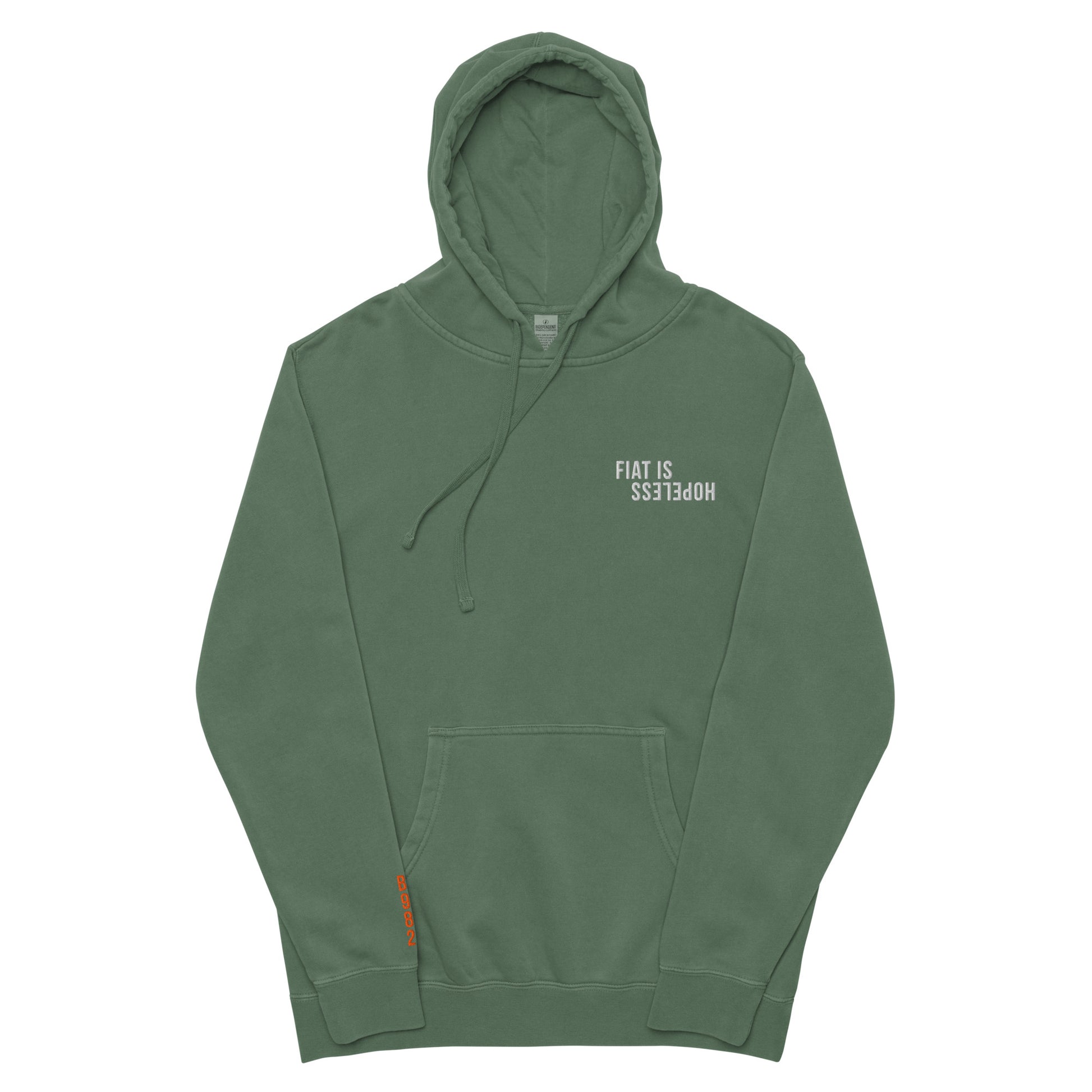 fiat is hopeless green bitcoin hoodie by SVRN Society 