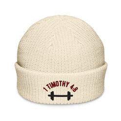 God given gains christian beanie by Praise Society at SVRN Society