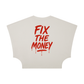 Women's bitcoin shirt - back of the women's fix the money dolman blouse at SVRN Society
