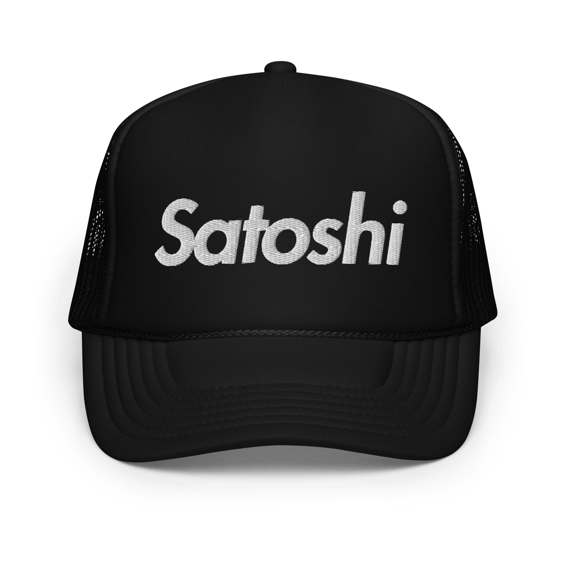 Satoshi black foam trucker hat by the orange habit at SVRN Society (Black)