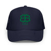 Bitcoin paris Navy and green Bitcoin Trucker Hat by SVRN Society