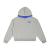 Gray hoodie with the Manna Bitcoin logo on a white background