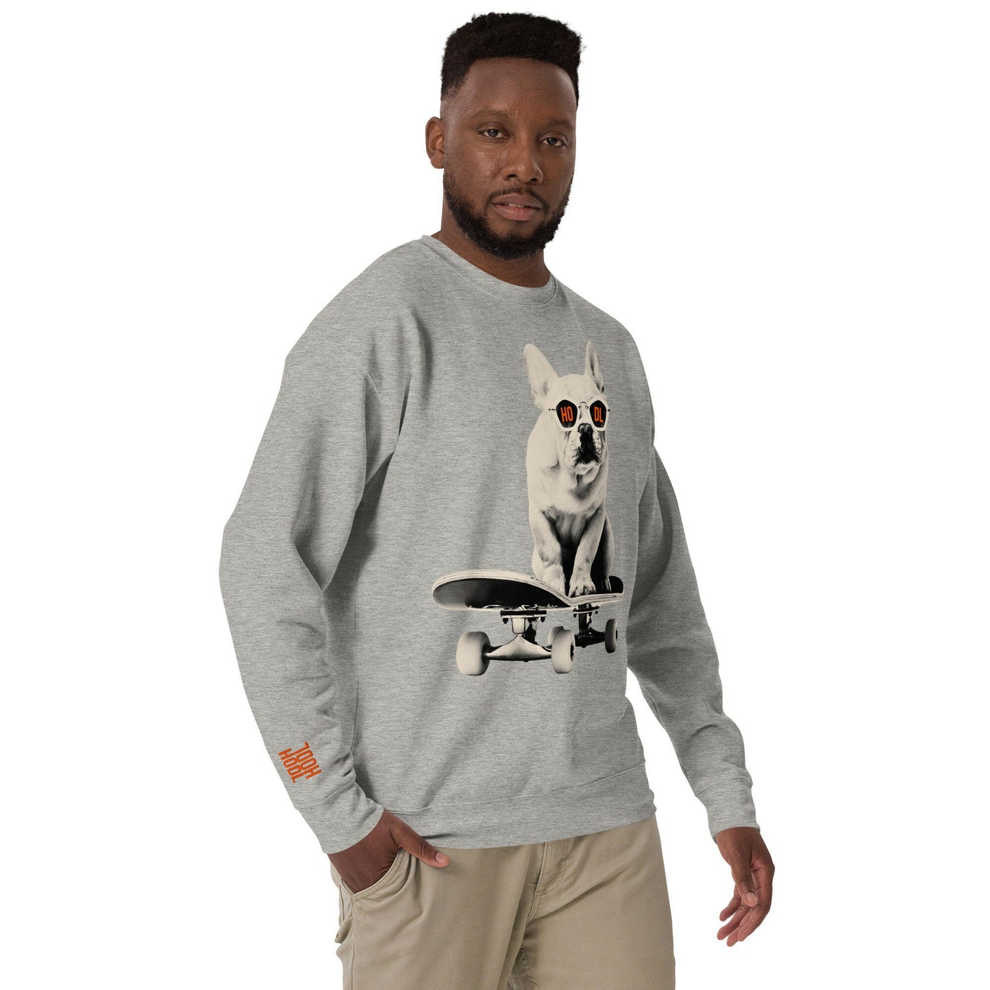 HODL DOG - Frenchie / Bitcoin Sweatshirt - SVRN_T - The Orange Habit